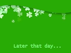 Cherry Kiss is making shamrock milkshakes for St. Patrick's Day when her stepson Parker Ambrose asks what she's up to. Cherry tells him he has to put on some green or she's going to start pinching him. When Parker returns, Cherry gives him the milkshake complete with whipped cream on top. Then she walks up to Parker and tells him she wants to taste his cream.Parker isn't about to say no to such a sexy offer. He pins Cherry against the kitchen island and slams into her from behind. Cherry lifts a leg, giving Parker better access to her cooch and making it easy to rub her own clit. Then she drops to a crouch so she can enjoy a deep throat BJ and some serious ball sucking.Urging her stepson onto his back, Cherry climbs on top of him and sinks down for a stiffie ride. She climbs onto the counter and turns onto her side so Parker can shove back home. Then Cherry rolls onto her back so her stepson can make her cum one last time. When Parker pulls out, Cherry holds up a milkshake for him to cum on so she can enjoy her treat topped with her stepson's cream.